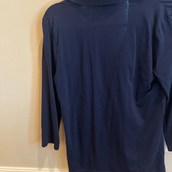 Lilly P three quarter sleeve navy polo . Excellent condition. Barely worn. - Picture 11 of 14